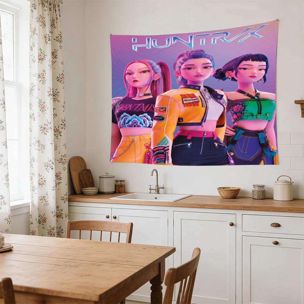 Huntrx Cyberpunk Fashion Large Size Wall Tapestry, Room Aesthetic Decor for Living Room Party Background,Perfect Gift