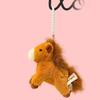 Plush Pony Figurine With Pearl Chain For Kids And Home Decor