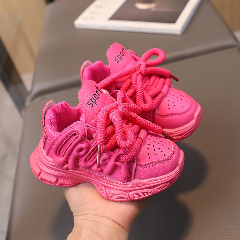 Spring New Girls' Sneakers: Trendy Children's Fashionable Dad Shoes for Students