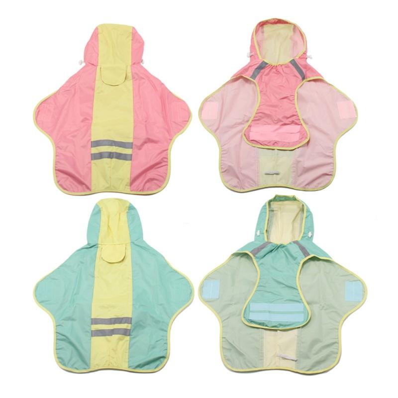 Waterproof Dog Raincoat With Reflective Stripes Small Medium Large Breeds Outdoor Walk In Rain