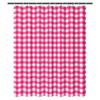 Cute Pink Gingham Check Shower Curtain Waterproof Bathroom Decor Liners Red White Checkered Shower Curtain 90x180cm