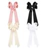 New Matte Bow Hair Clip with Long Ribbon Streamers – Hot-Selling Girls' Hair Accessory