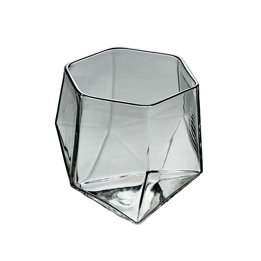 Whiskey Glass Creative Geometric Triangle Flip Scotch Whiskey Glass Crystal Clear Glassware transparent