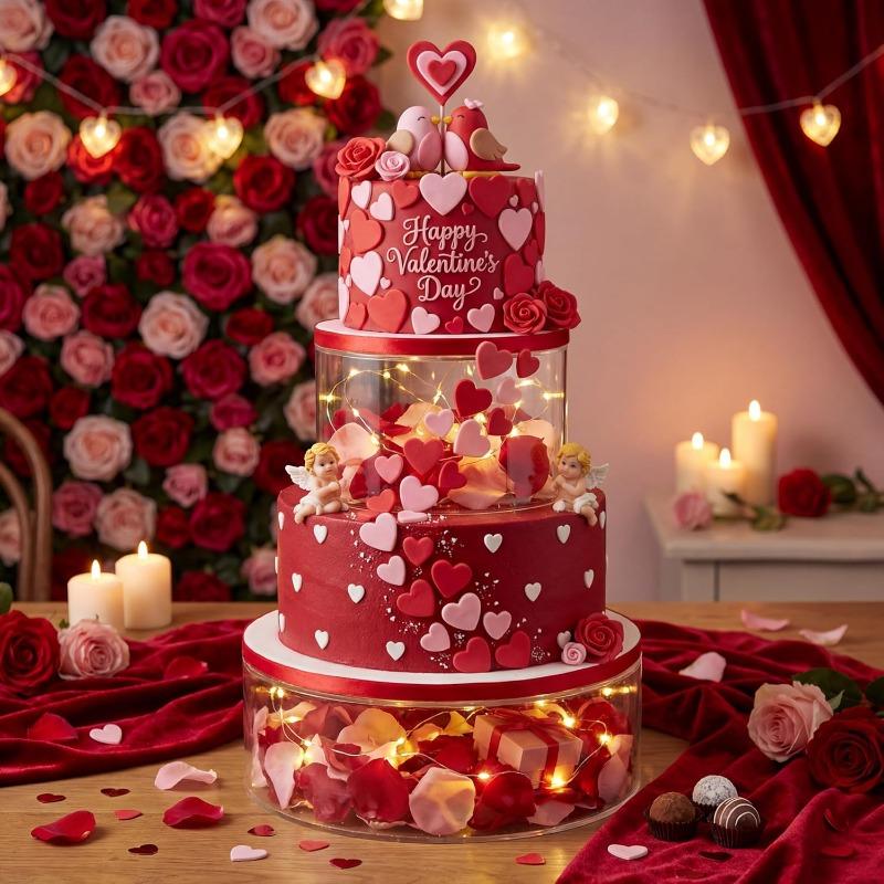 2/3 Pcs Acrylic Clear Cake Stand for Party Birthday Wedding Holiday Dessert Table Cake Cupcake Pastry Display Stand (6/8/10 in)