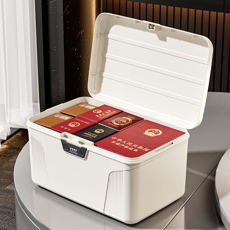 Cutie de Depozitare din Plastic Blocabilă pentru Obiecte de Valoare și Documente cu Organizator cu Parolă