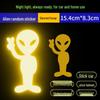 Reflective Alien Motorcycle Safety Decal for Night Driving