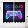 2 Pieces, Neon Colored Game Controller Curtains - Semi Blackout - Suitable for Living Room, Bedroom, Kitchen, Home Decoration