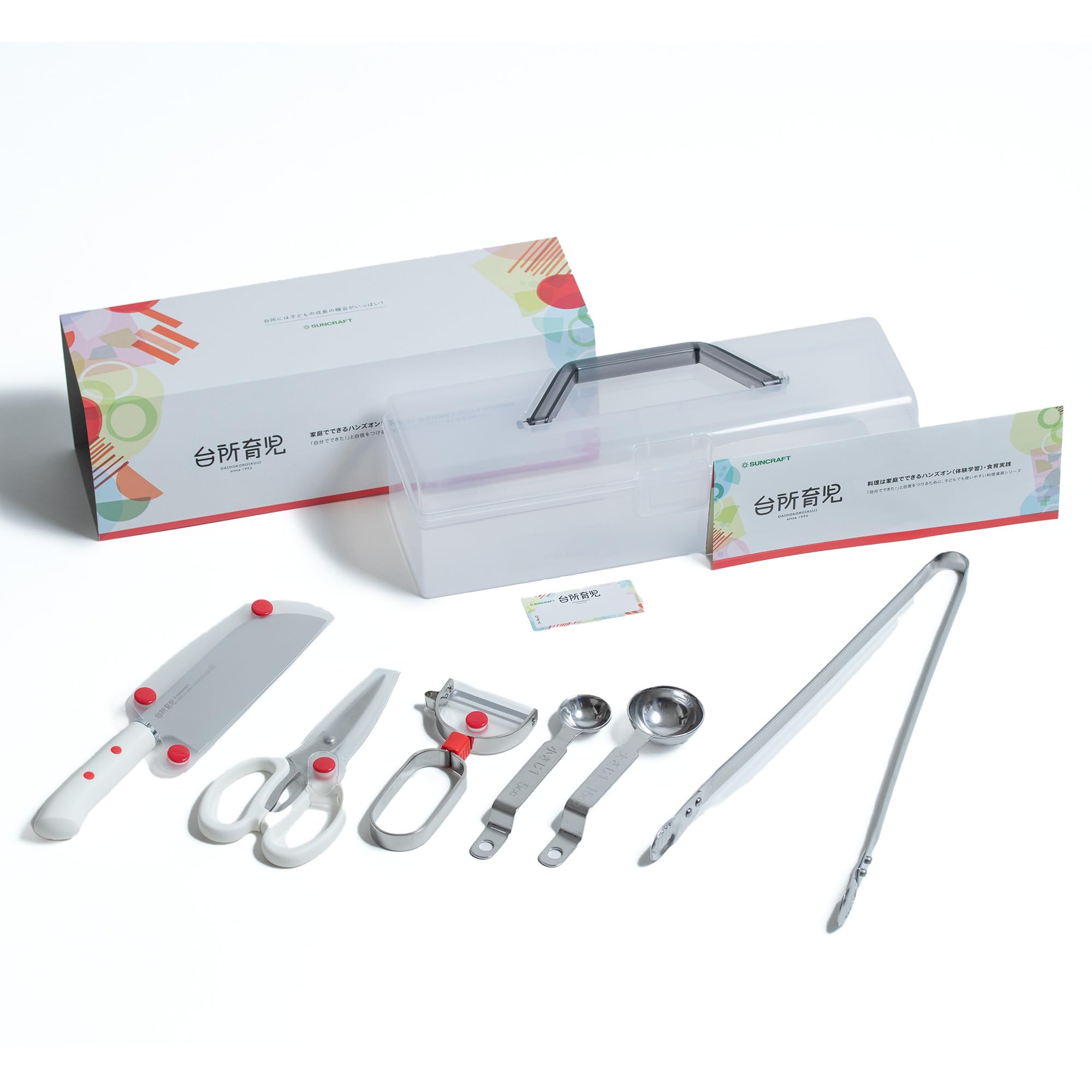 

Suncraft Набор кухонных инструментов для начинающих, Набор из 5 предметов, Для левшей, Япония, Дети, DIG-502 белый