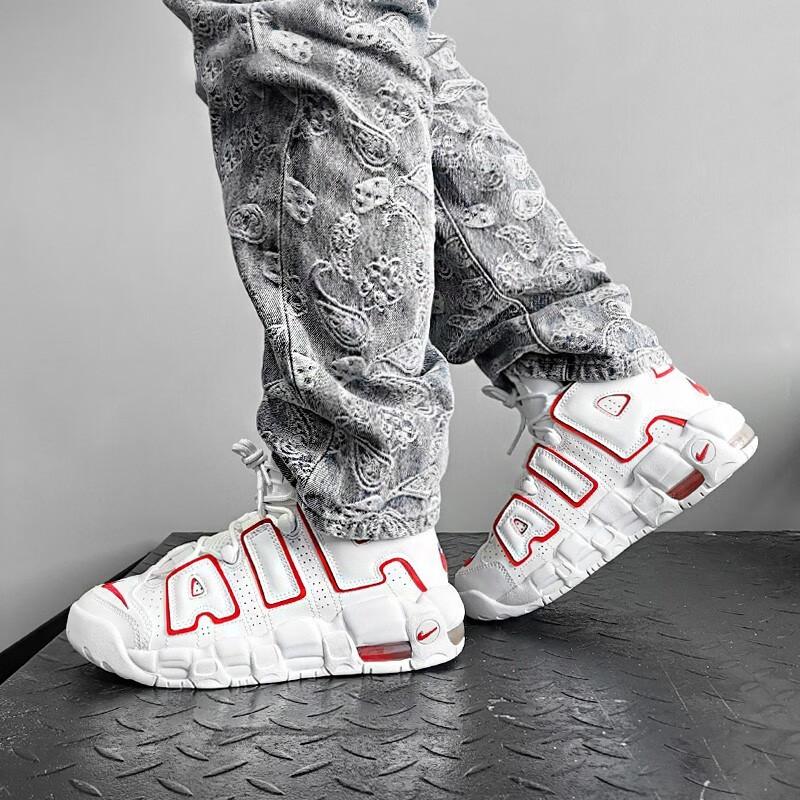 Nike Air More Uptempo 'White Varsity Red Outline' 2018/2021 GS