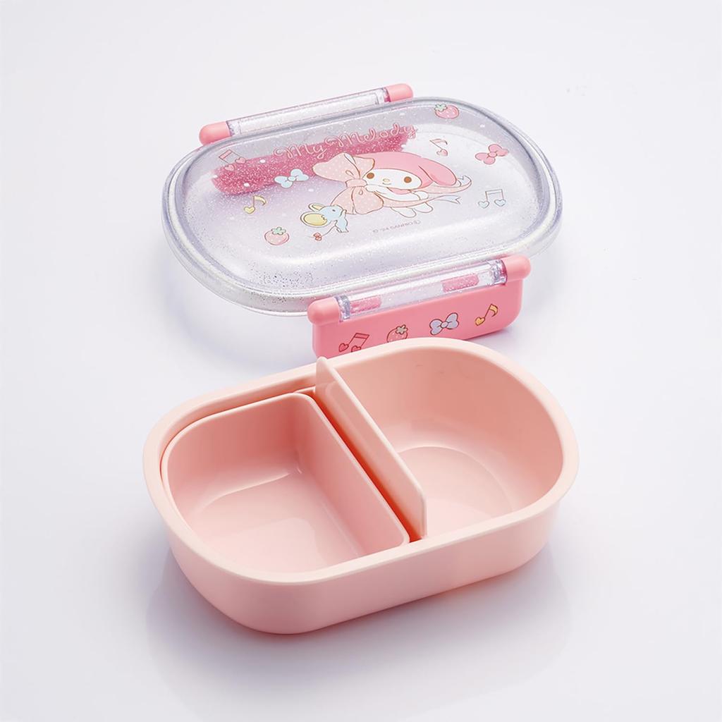 Skater Bento with a Fluffy Made in Single Dishwasher and Microwave Sanrio My Melody Big Design Children's Box, 360ml, Lid, Japan, Tier, Safe, Ribbon,