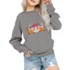 Mote for barn Løstsittende avslappet langermet genser med juleprint Oversized crewneck