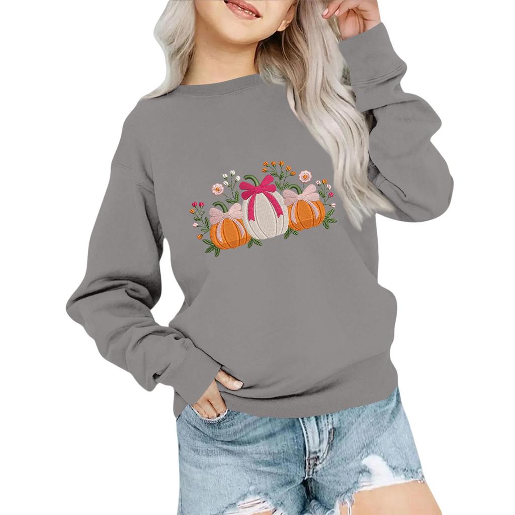 Mote for barn Løstsittende avslappet langermet genser med juleprint Oversized crewneck