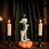 1 Piece Suitable for Halloween Pumpkin Base Mummy Figurine, Quirky Desktop Decoration, Resin Craft Small Statue