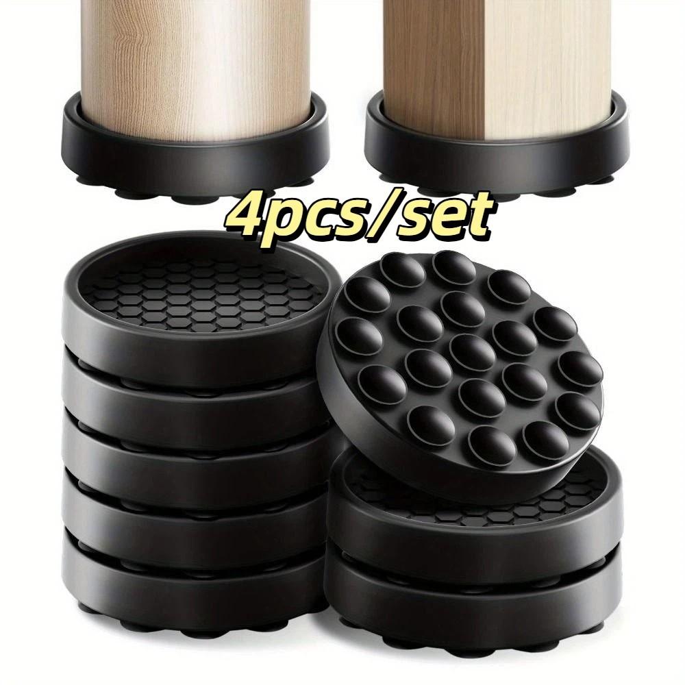 Black Brown Silicone Anti-slip Pads Round Round Sofa Coaster Silent Table Leg Pads  Bed Legs