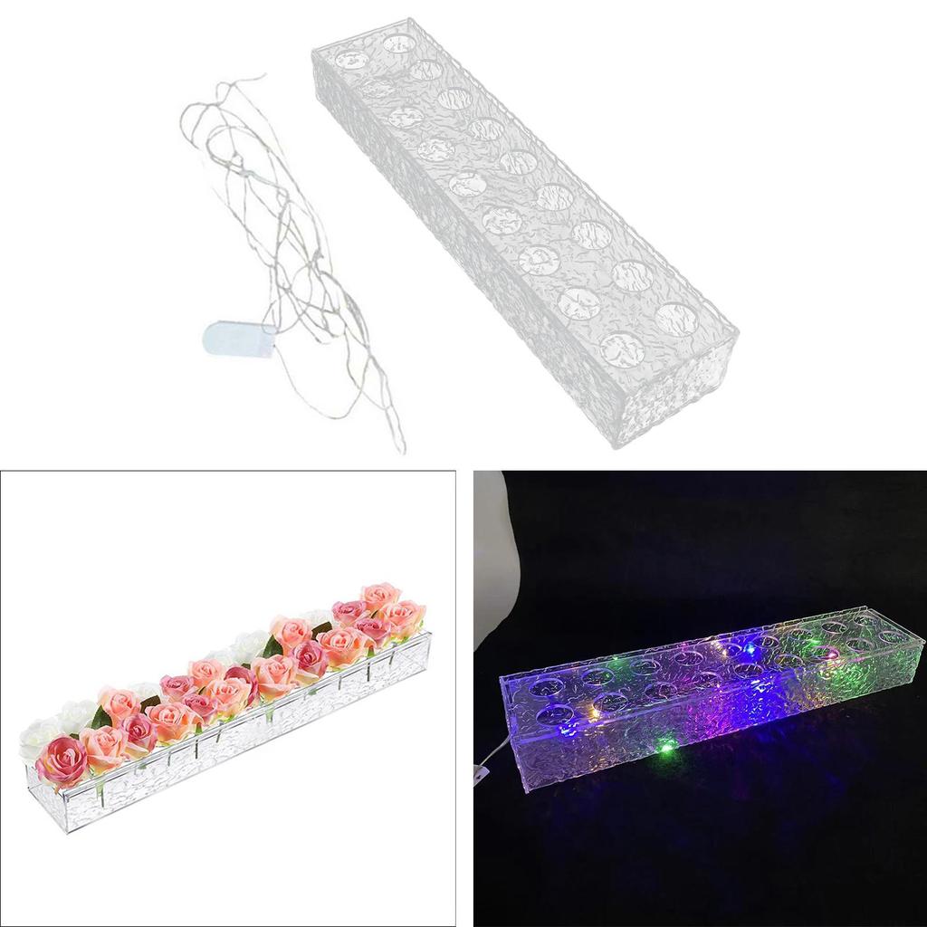 Akryl Blomstervase Blomsterbokser Vannholder Fløyte Ornament Knoppformering Plante