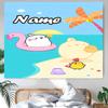 Personalized Molang Background Tapestry,Custom Name Birthday Party,Multifunctional Wall Decoration for Home Decor,Various Occasions