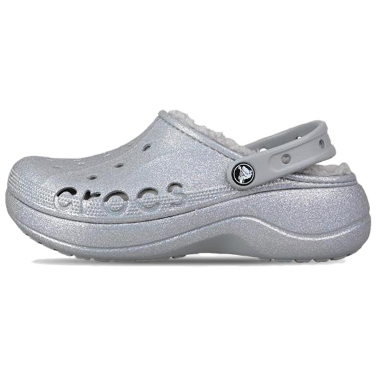 Crocs Baya Comfortable Everyday Versatile Clogs Women Clogs Silver 210451-0ES