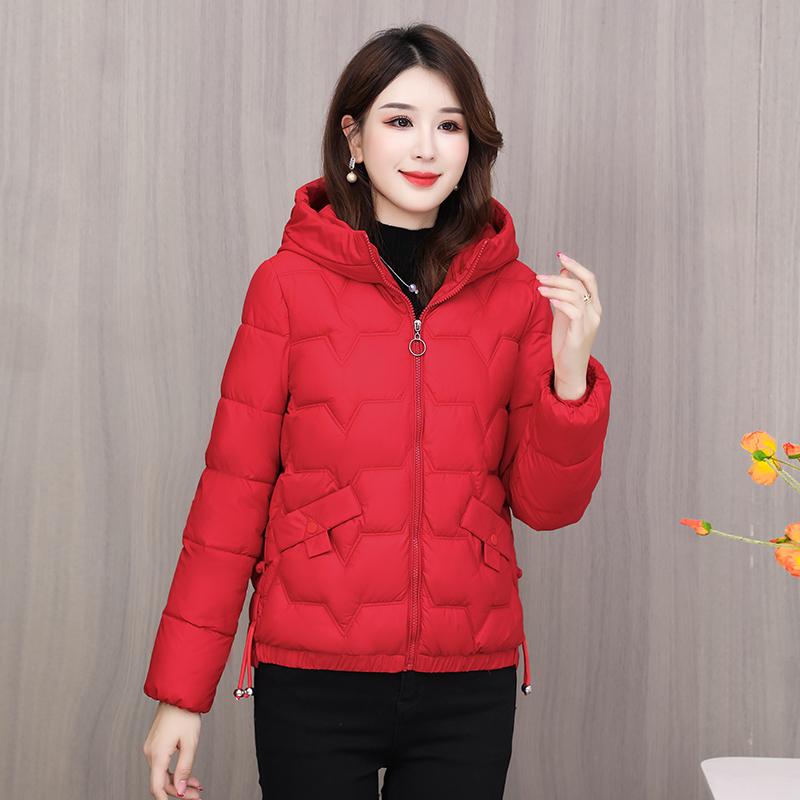 Women's Short Lightweight Down Cotton Jacket 2025 New Style Midi-Length Autumn Winter Coat for Middle-Aged and Elderly