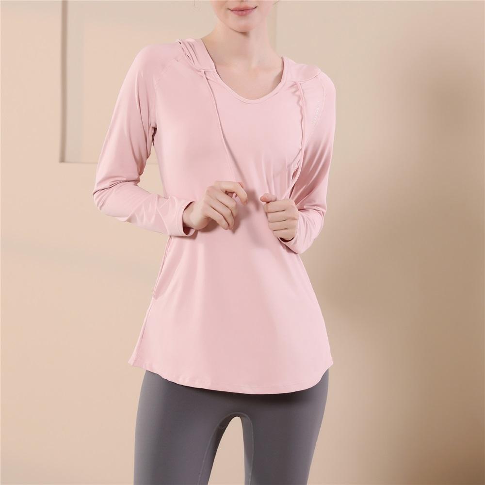 Yoga Clothes, Sports Tops, Women's Autumn And Winter Casual Loose Fit Slimming Hoodie, Long Sleeved Quick Drying Hooded Running And Fitness Sweatshirt