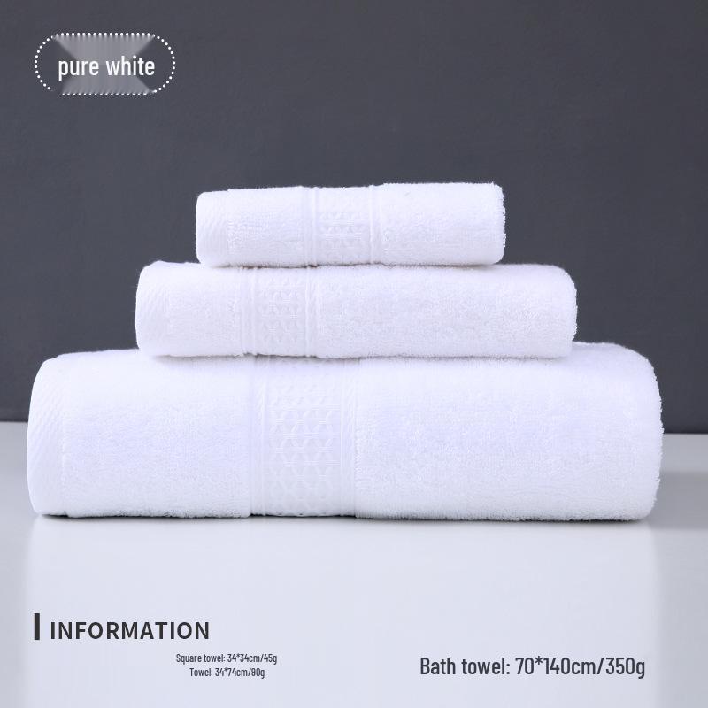 Thickened Pure Cotton Embroidered Bath & Face Towel - Highly Absorbent, Perfect for Home Use or Gifts
