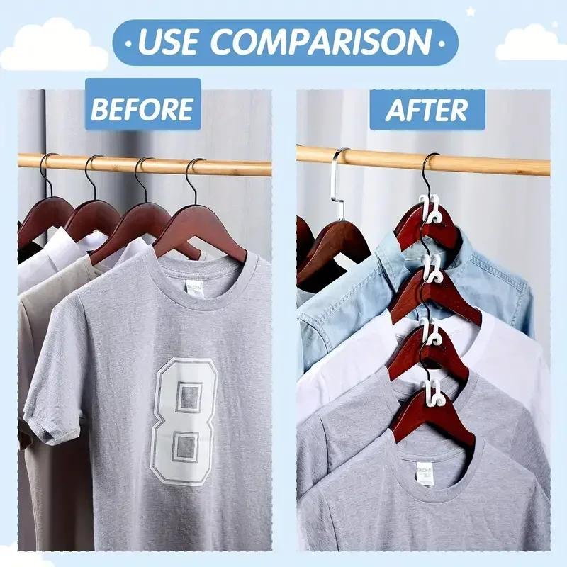 Wardrobe Hanger Hooks Organizer Connect Multifunction Cascading Plastic Bedroom Wardrobe Storage Space Saving Coat Hook,Hanger