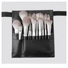 Multi-function Black PU Leather Cosmetic Bag Waist Bag Makeup Brush Bag With Belt For Professional Makeup Artist Large Capacity