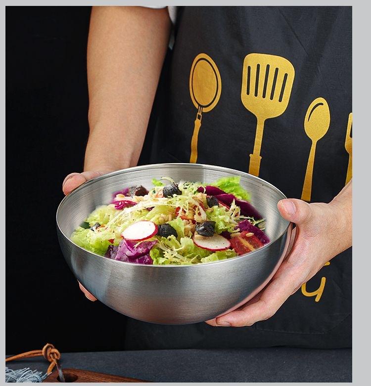 Zlatá salátová mísa Nerezová mísa na studené nudle Domácí velká mísa na ovoce Mísa na Luosifen Mísa na ruční mytí