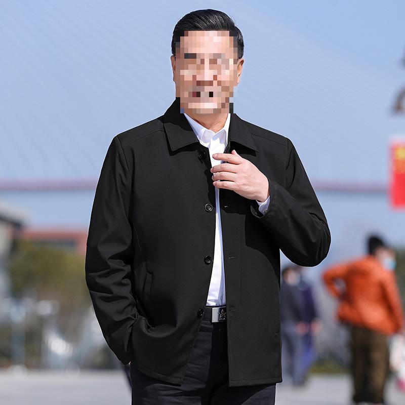 Men's Thickened Jacket: Middle-aged & Elderly Spring/Fall Style, Plus Velvet, Dad/Grandpa Outerwear, Ligao Autumn/Winter.