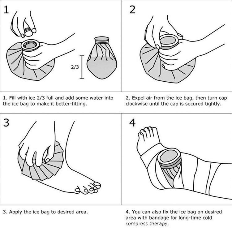 6-inch Waterproof PVC Ice Pack for Hot and Cold Therapy