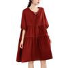 DIMANAF New 2026 Women Plus Size Summer Long Dress Sundress Loose Oversize Maxi Lady Floral Cotton Dress Solid