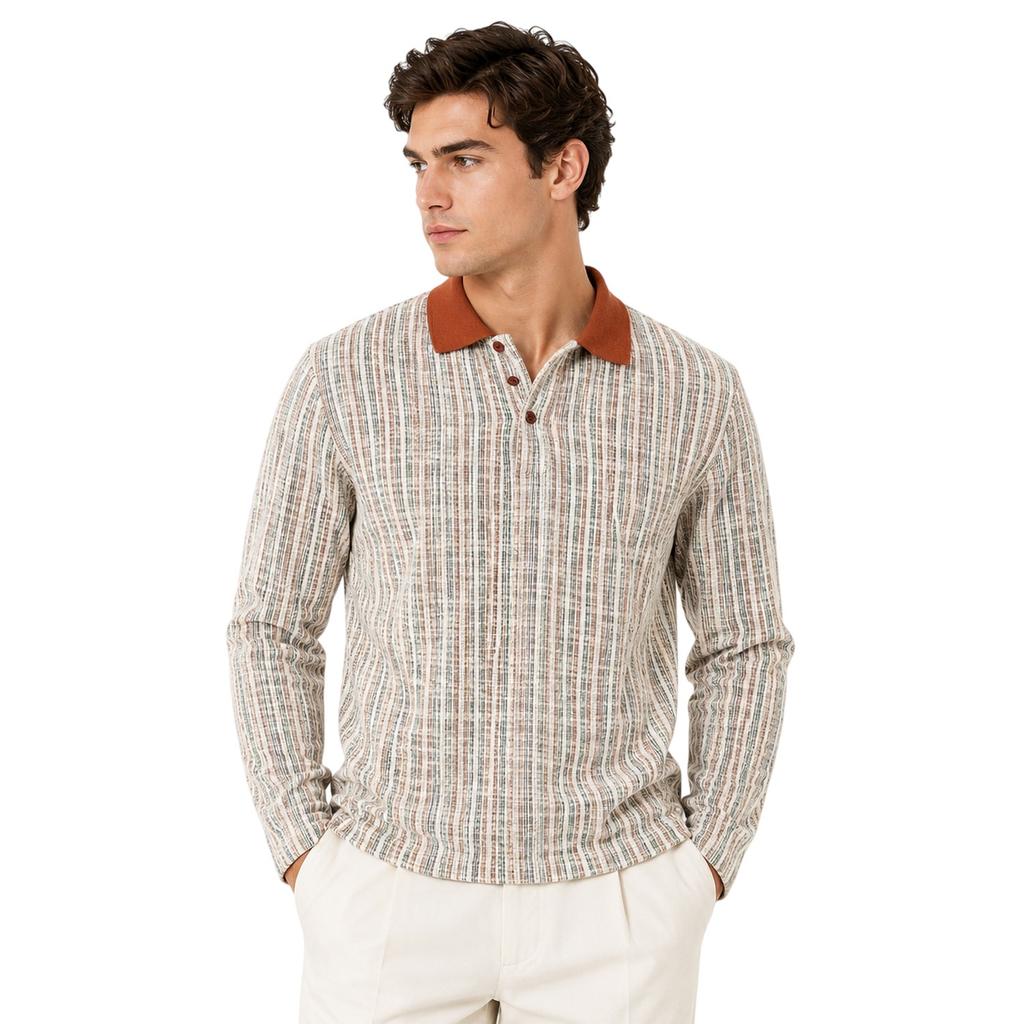 Jack And Jones Mens Striped Regular Winter Polo Shirt