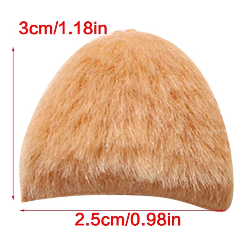 10Pcs Furry Kitten Ears Charm Sewing Plush Ears Appliques Assorted Color for Hair Accessories Clothing Embellishments