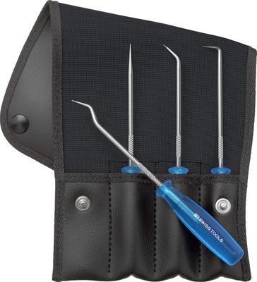 PB SWISS TOLS Pick Tool Set of 4 with Roll 7681SETCN Case,