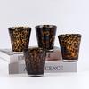 Brown Tortoise Glass, Retro-Style Glass Leopard Print Cup High-End Water Cup, Suitable Kitchen Home, Daily Drinking Water