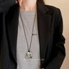 Women's 2025 Lux Long-Style Hoodie with Decorative Necklace