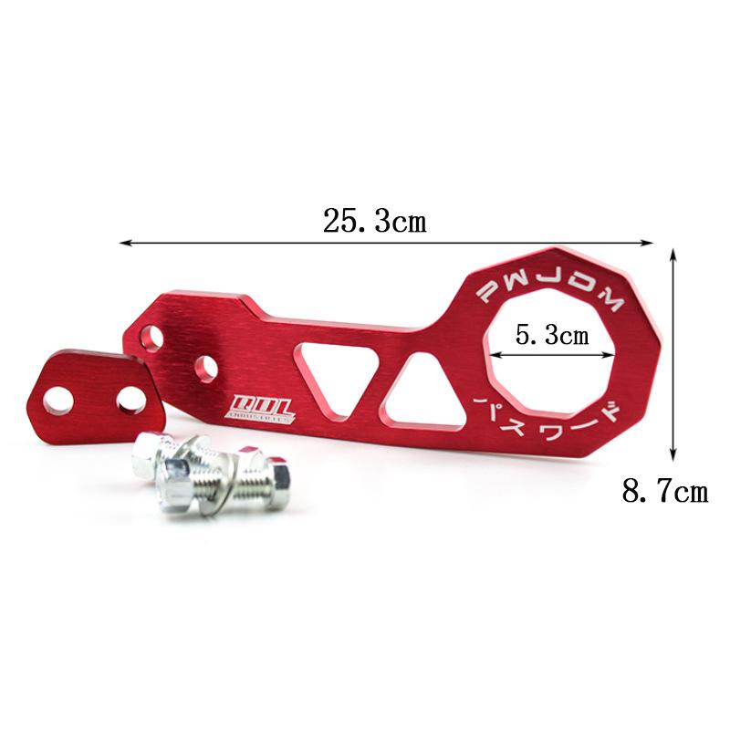 1 Set Universal Aluminum Alloy Rear Tow Hook Racing Rear Tow Hook Rhombic Towbar Towing Tools For Civic Fit Jazz Gk5