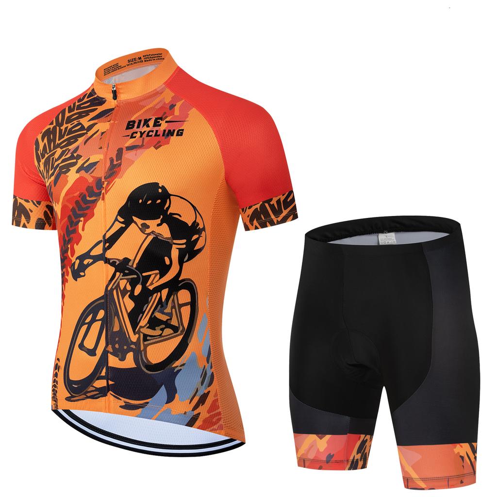 Pro Cycling Jersey Set Summer Short Sleeve Men's MTB Bike Cycling Clothing Maillot Ropa Ciclismo Uniform Suit Summer 2026 Breathable Cycling Suit Set