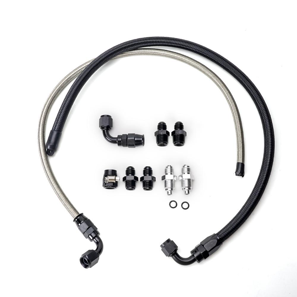 RASTP-Universal 6AN Power Steering Pump Hose Kit 25Inch For GM LS Swap Pressure Return Line HR070 чёрный