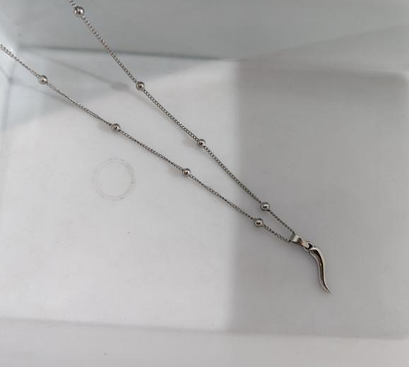 1Pc Stainless Steel Vintage Lucky Horn Cornicello Pepper Pendant Necklaces Gothic Italian Chilli Aesthetic Collares Jewelry