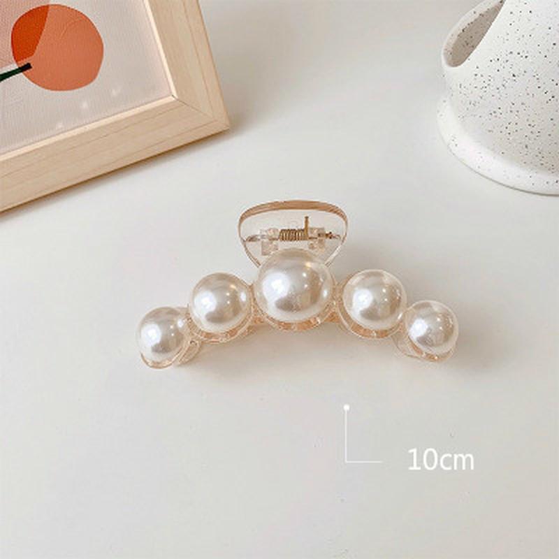 1 Pcs Korean Style Transparent Pearl Hair Crab Elegant Hair Claws Girls Hairpins Women Hair Accessories Barrettes Hairgrip