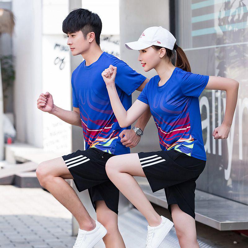 Casual 2020 Summer Couples Sportswear Set: Short Sleeve T-shirt & Shorts, Unisex, Custom Print, Perfect for Hiking, Outdoor, Group Classes
