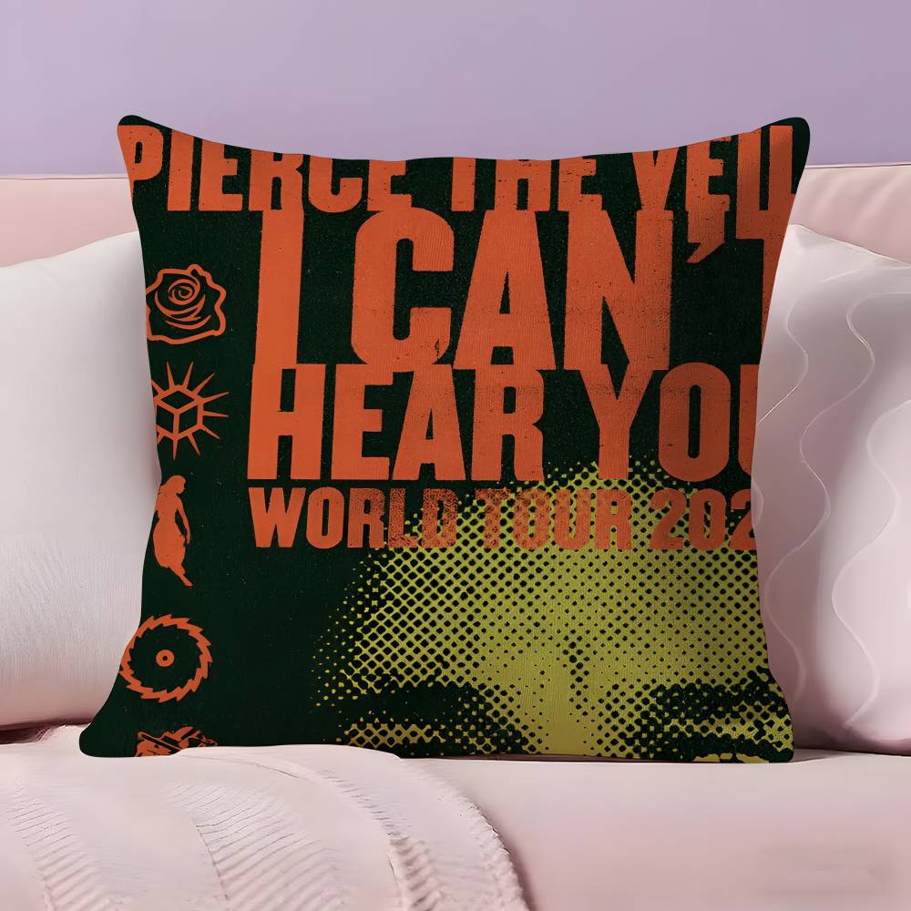 

American Rock P-Pierce The Veil Pillow Case Ultra Soft Skin Friendly Fabric Cloud Like Comfort & Concealed Zipper 12x12Inch