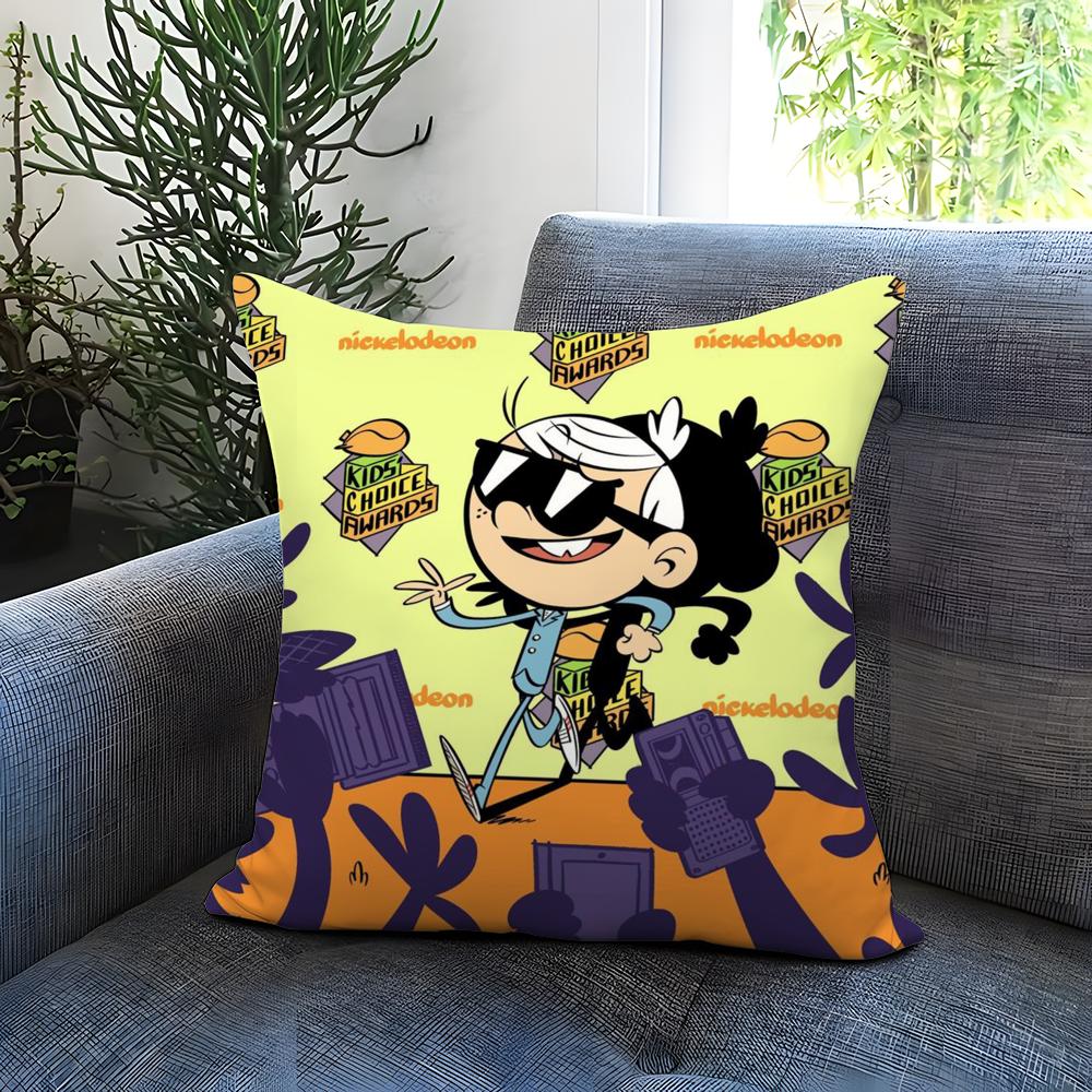 Anime The L-Loud House Cushion Cover Comfortable Reversible Pillow Cover Ideal for Car Sofa Bedroom & Beyond