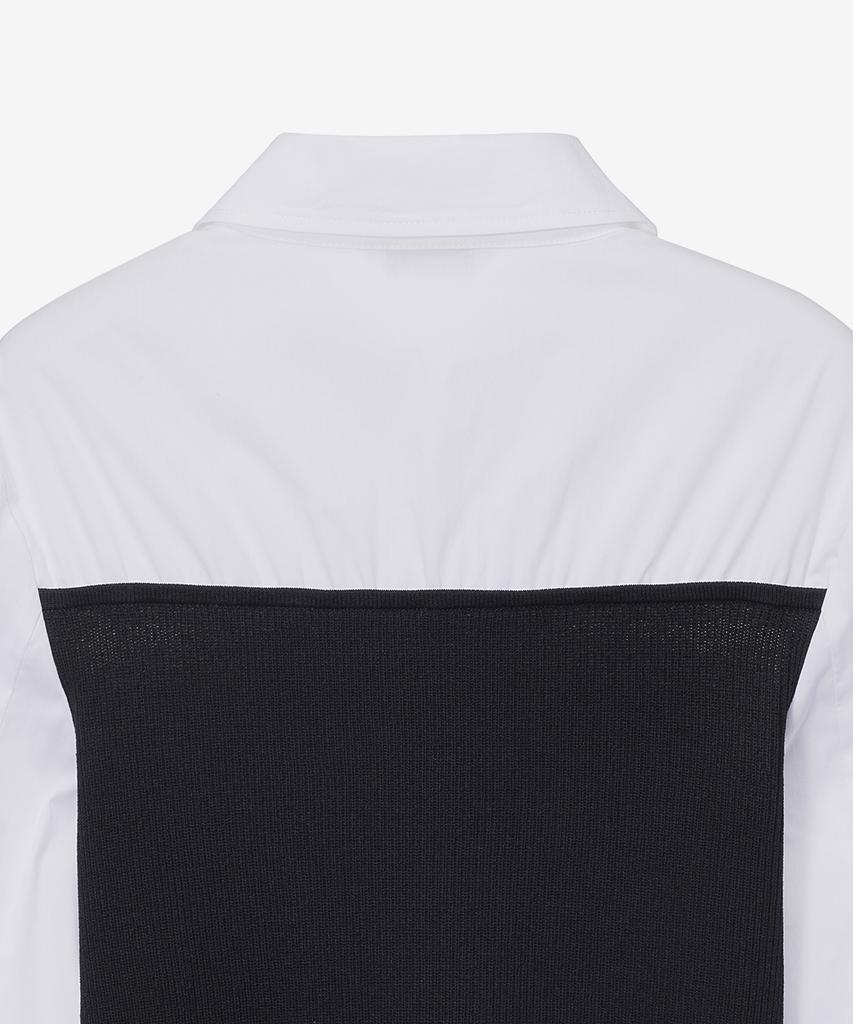 MIND BRIDGE WOMEN [W] Cable Knit Layered Shirt