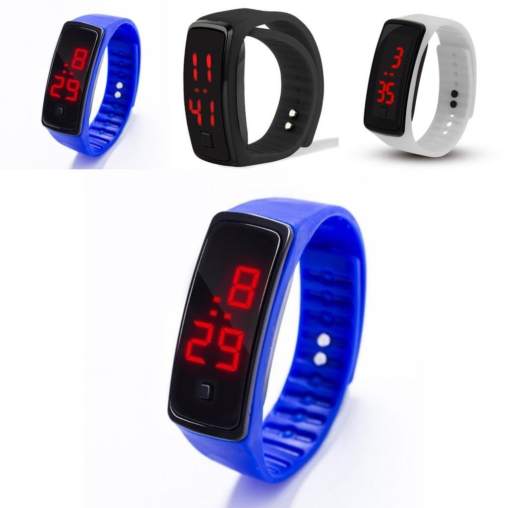 Childrens Digital Led Electronic Watch With Plastic Band For Kids And Students