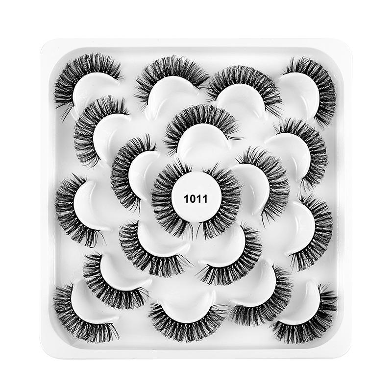 Dd Chemical Fiber Curled False Eyelashes 10 Pairs Of Thick Natural Grafted Eyelashes
