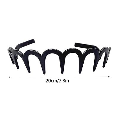Headband Hair Comb Zigzag Band Notched Headband Woman Man Girl Christmas Birthday Gift Rescue Broken Hair Artifact