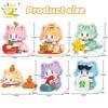 Huiqibao Cute Fortune Cat Micro Model Building Block Kids Mini Pets City Cartoon Animal Diamond Bricks Educational Toys Adult