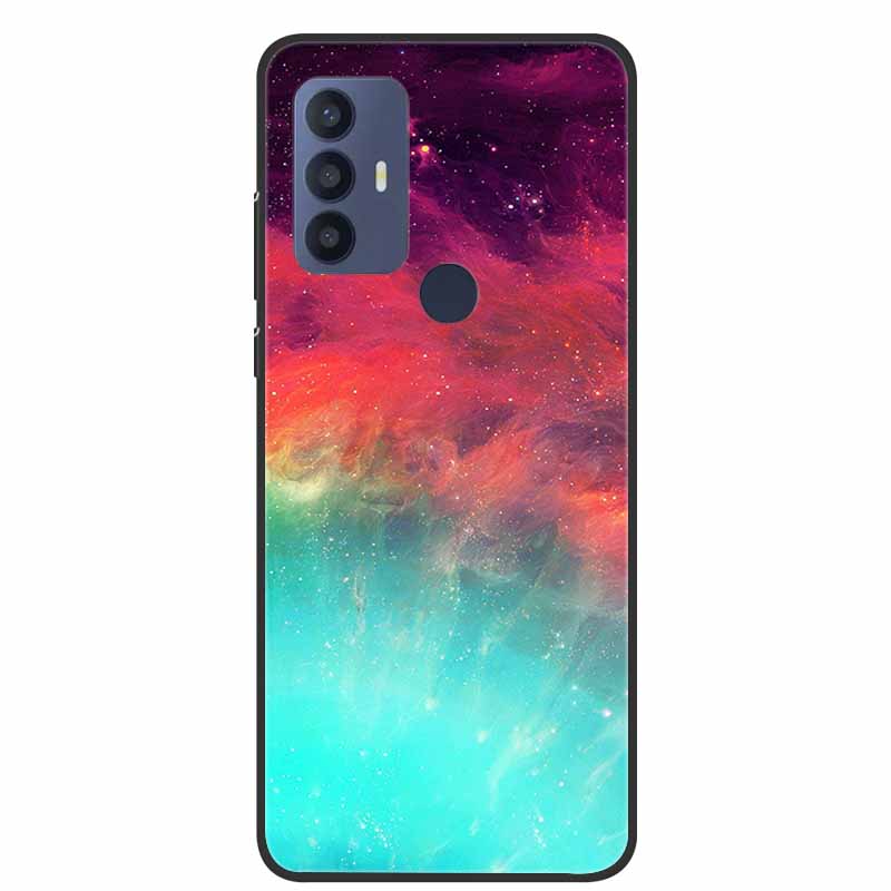 For TCL 30 SE Case Soft Silicone Marble TPU Black Cover for TCL 305 306 30SE 6.52'' Phone Back Cases for TCL30SE 6165H Coque New