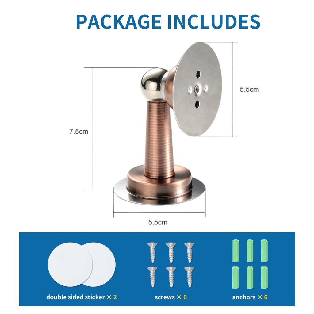 Edelstahl Türstopper Starker Magnetischer Türfang Schwerlast Türhalter Stoppt Wand Bodenmontage Magnet Hält Tür Offen